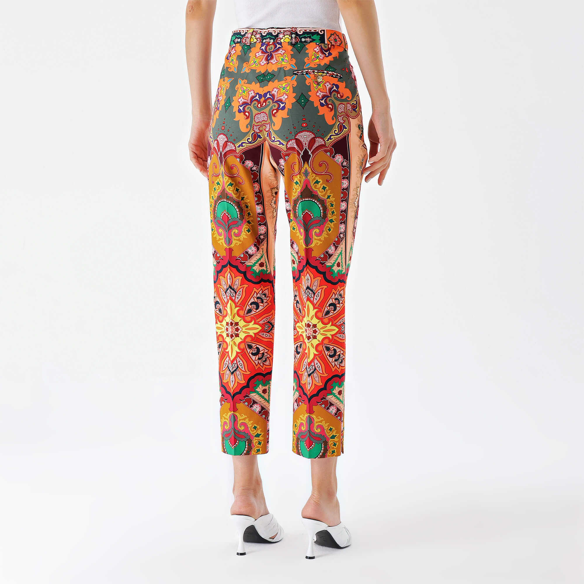 Etro-Multicolor Cotton Paisley Printed  Pants